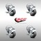 Service Caster 3.5 Inch SS Thermoplastic Rubber Wheel Swivel Bolt Hole Caster Set with Brake SCC-SSBH20S3514-TPRB-TLB-4 - alternate 5